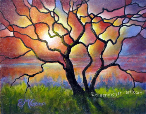 Red Sky at Night Painting